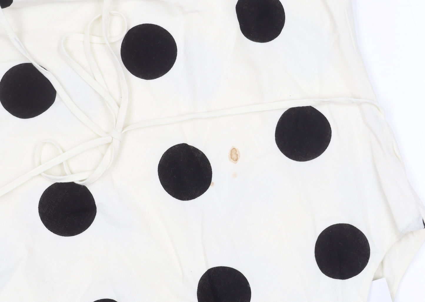 Nobody's Child Women's White Polka Dot A-Line Dress