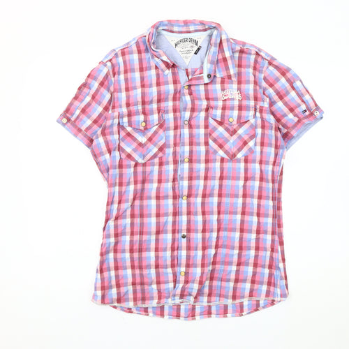 Hilfiger Denim Men's Checked Short Sleeve Shirt M