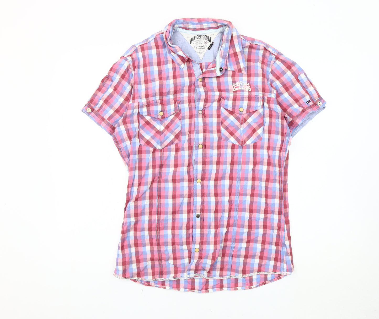 Hilfiger Denim Men's Checked Short Sleeve Shirt M