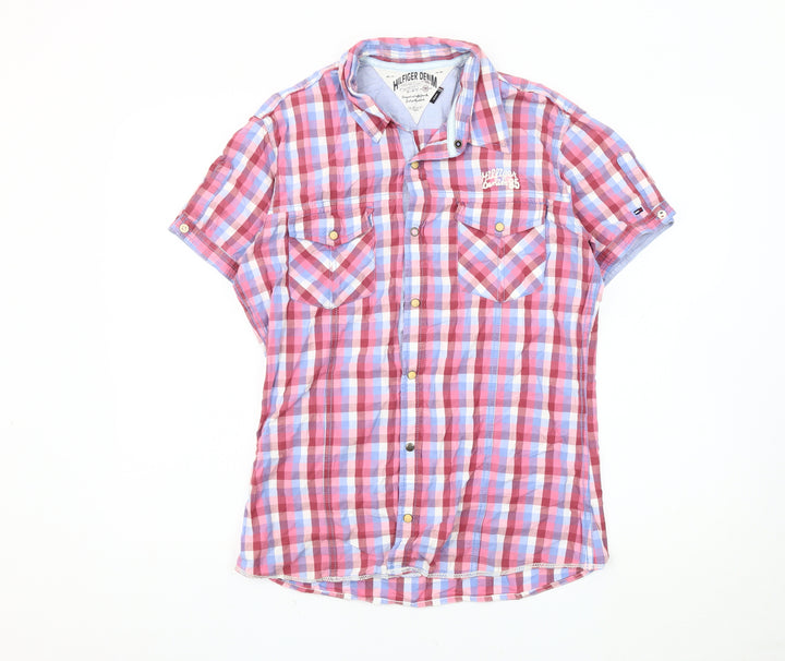 Hilfiger Denim Men's Checked Short Sleeve Shirt M