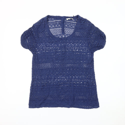 FatFace Women's Blue Crochet Blouse Size 12