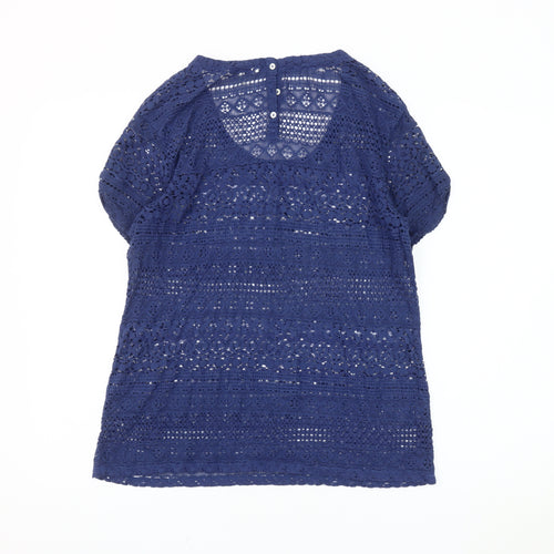 FatFace Women's Blue Crochet Blouse Size 12