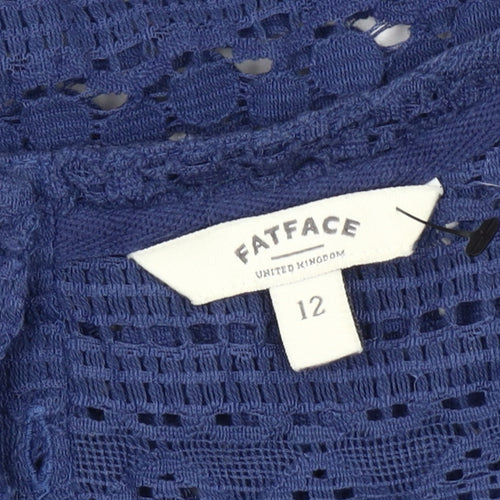 FatFace Women's Blue Crochet Blouse Size 12