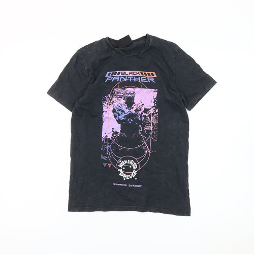 Marvel Boys Black T-Shirt Black Panther 9-10 Years