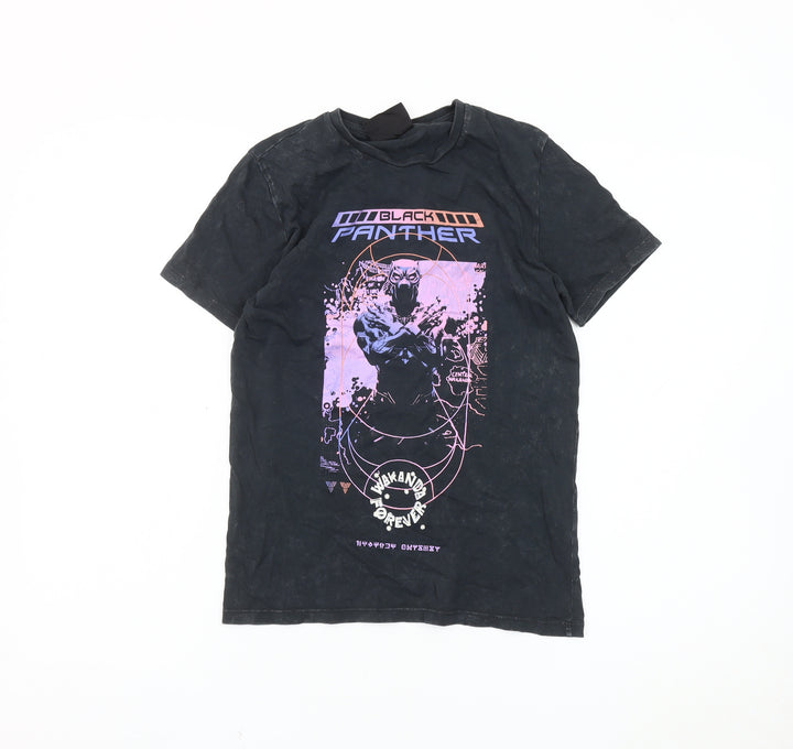 Marvel Boys Black T-Shirt Black Panther 9-10 Years