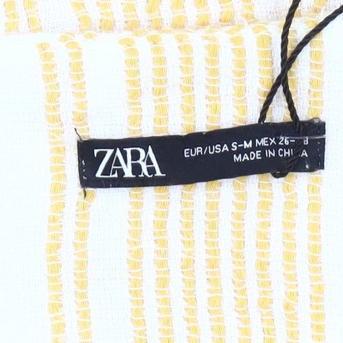 Zara Women's Yellow Tunic Blouse, Size 8, Summer Style