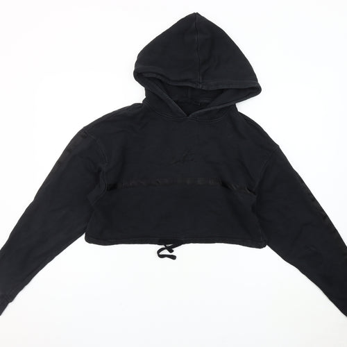 The Couture Club Women Black XS Cropped Hoodie