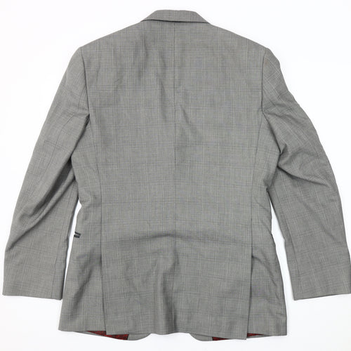 Red Herring Men's Grey Check Blazer, Size 40R