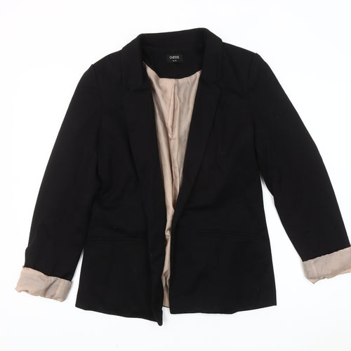 Oasis Women's Black Blazer, Size 10, Single-Breasted
