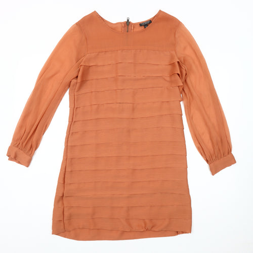 Topshop Women's Brown Shift Dress Size 10