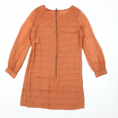 Topshop Women's Brown Shift Dress Size 10