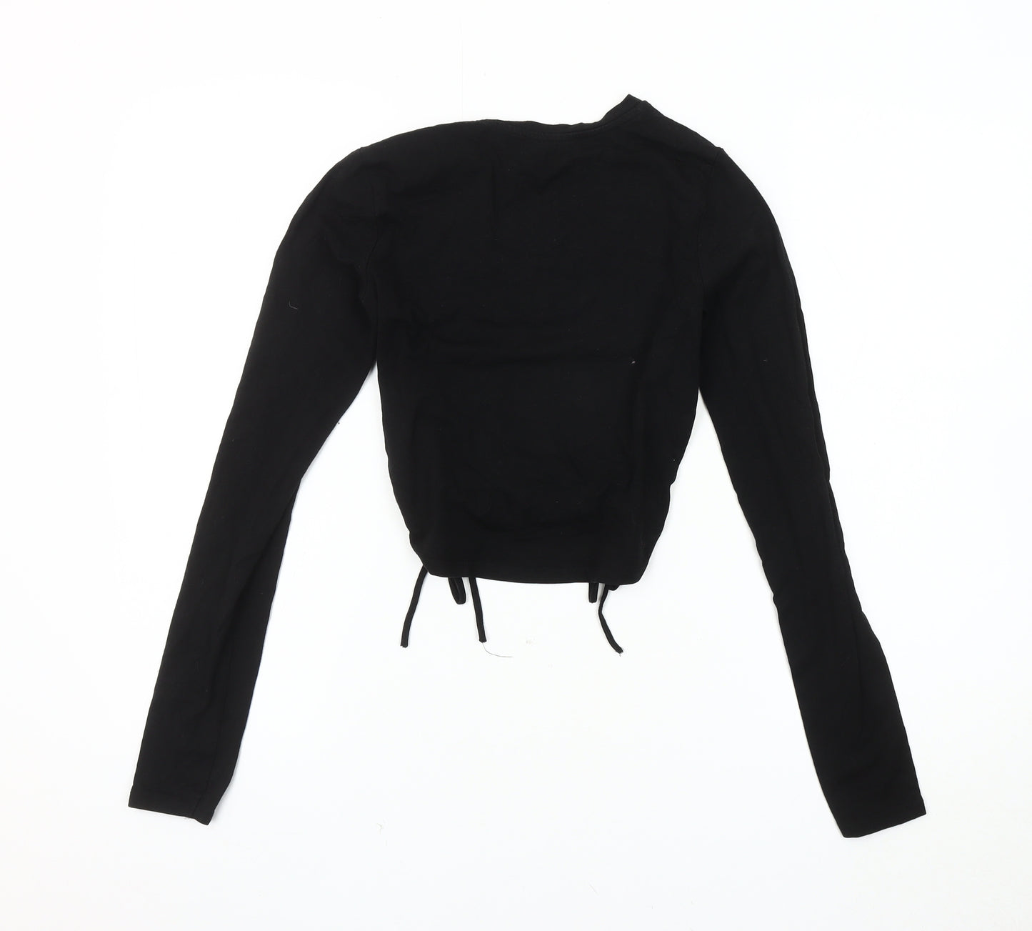 FB Sister Women's Black Cropped Long Sleeve Tee XS