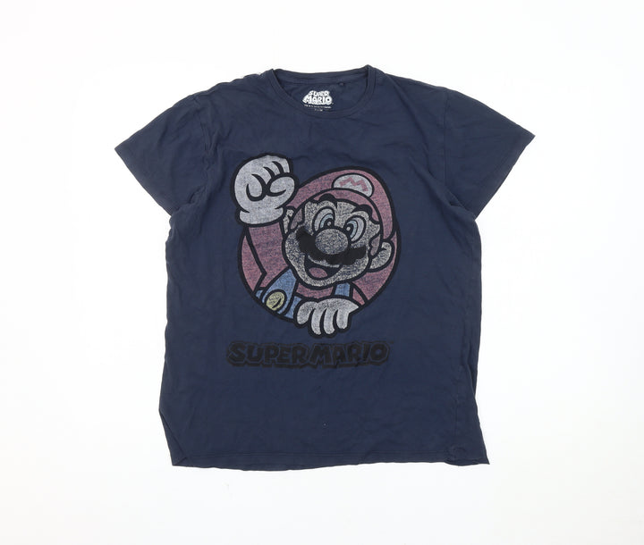 Bioworld Super Mario Men's Blue M T-Shirt