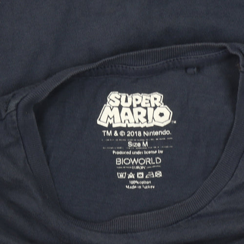 Bioworld Super Mario Men's Blue M T-Shirt