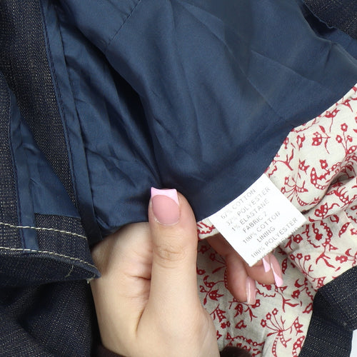 Avoca Women's Blue Denim Blazer Size 12 Cropped Casual