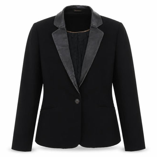 Mango Women's Black Suit Jacket Shawl Lapel Size 12 Formal