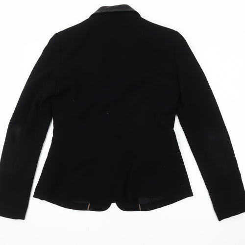 Mango Women's Black Suit Jacket Shawl Lapel Size 12 Formal