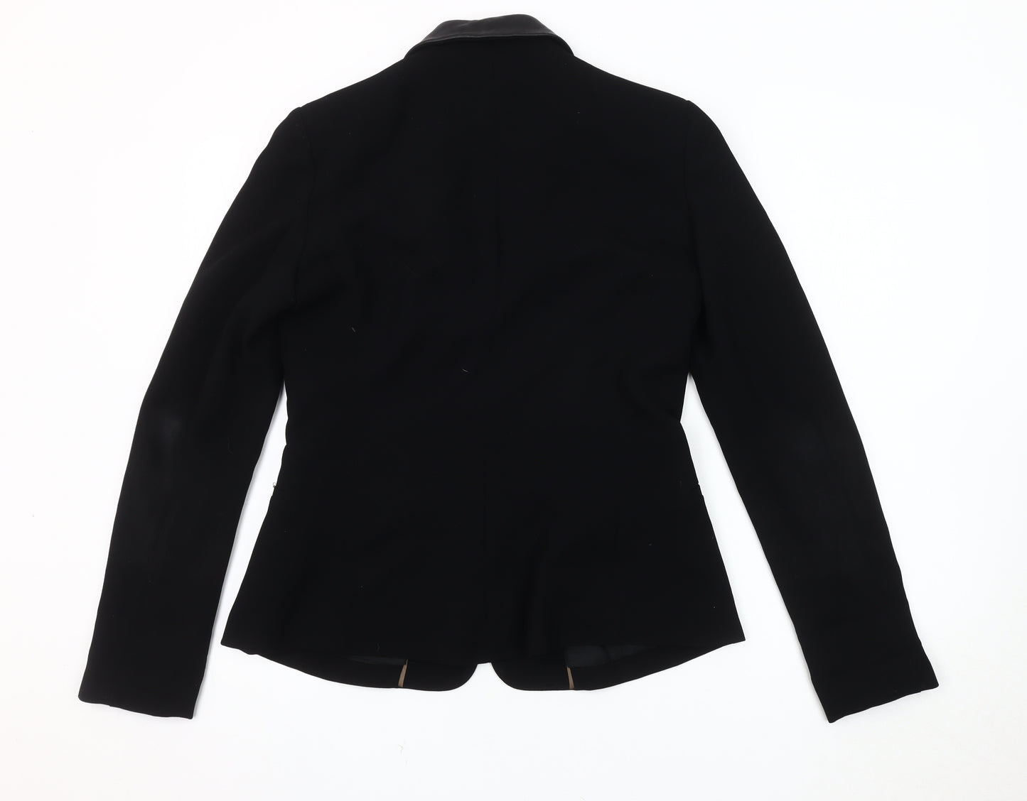 Mango Women's Black Suit Jacket Shawl Lapel Size 12 Formal