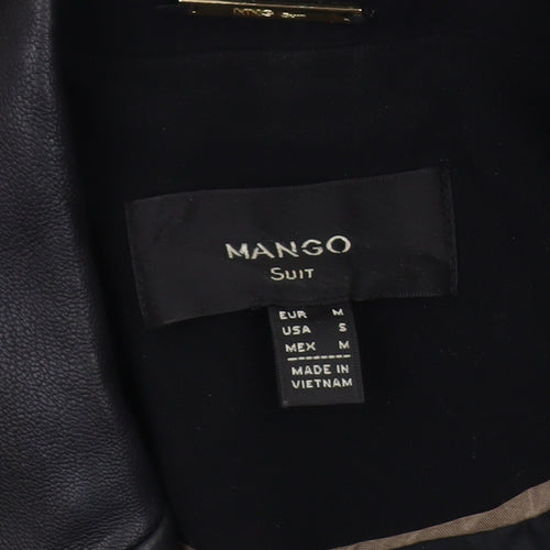 Mango Women's Black Suit Jacket Shawl Lapel Size 12 Formal