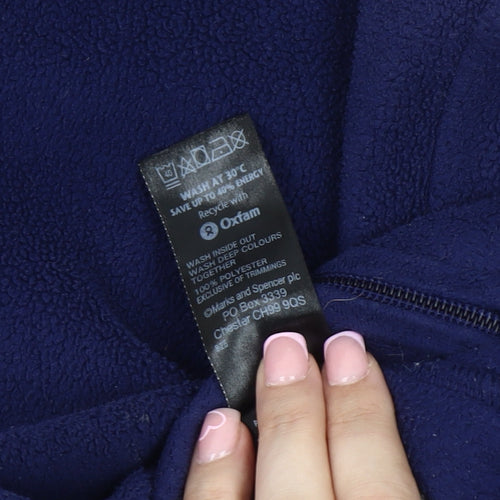Marks and Spencer Women’s Blue Fleece Jacket Size 6