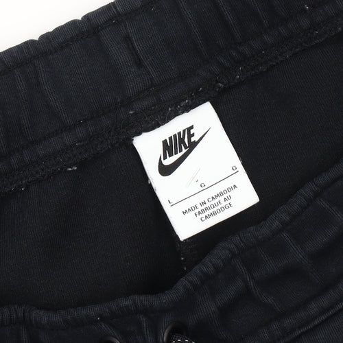 Nike Men's Black Jogger Trousers L - Activewear Fleece