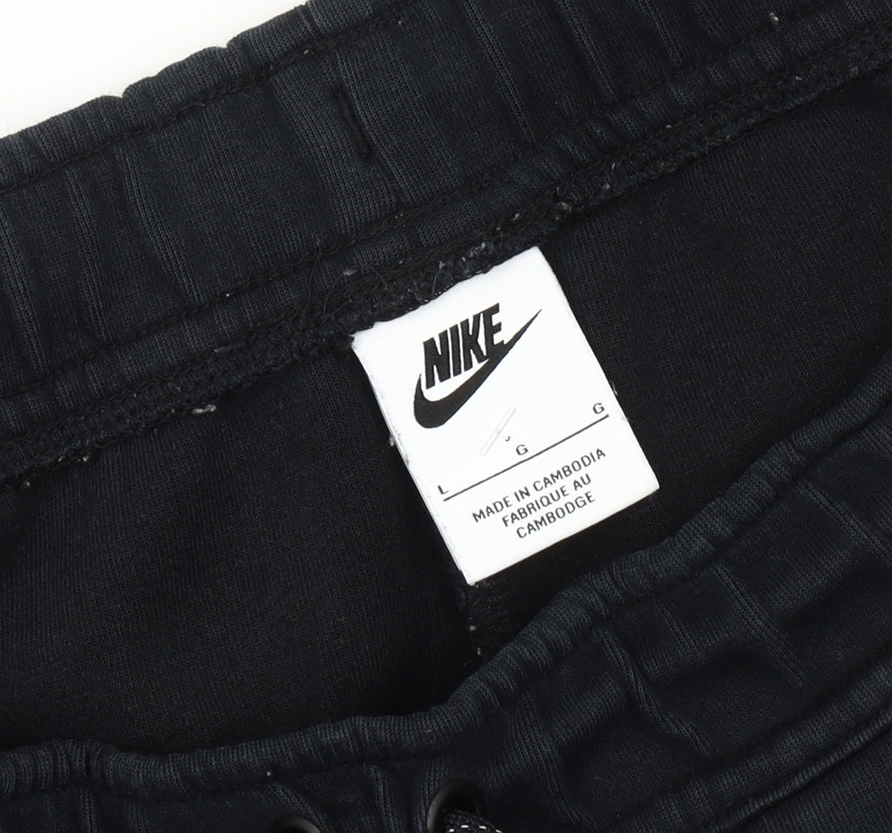 Nike Men's Black Jogger Trousers L - Activewear Fleece