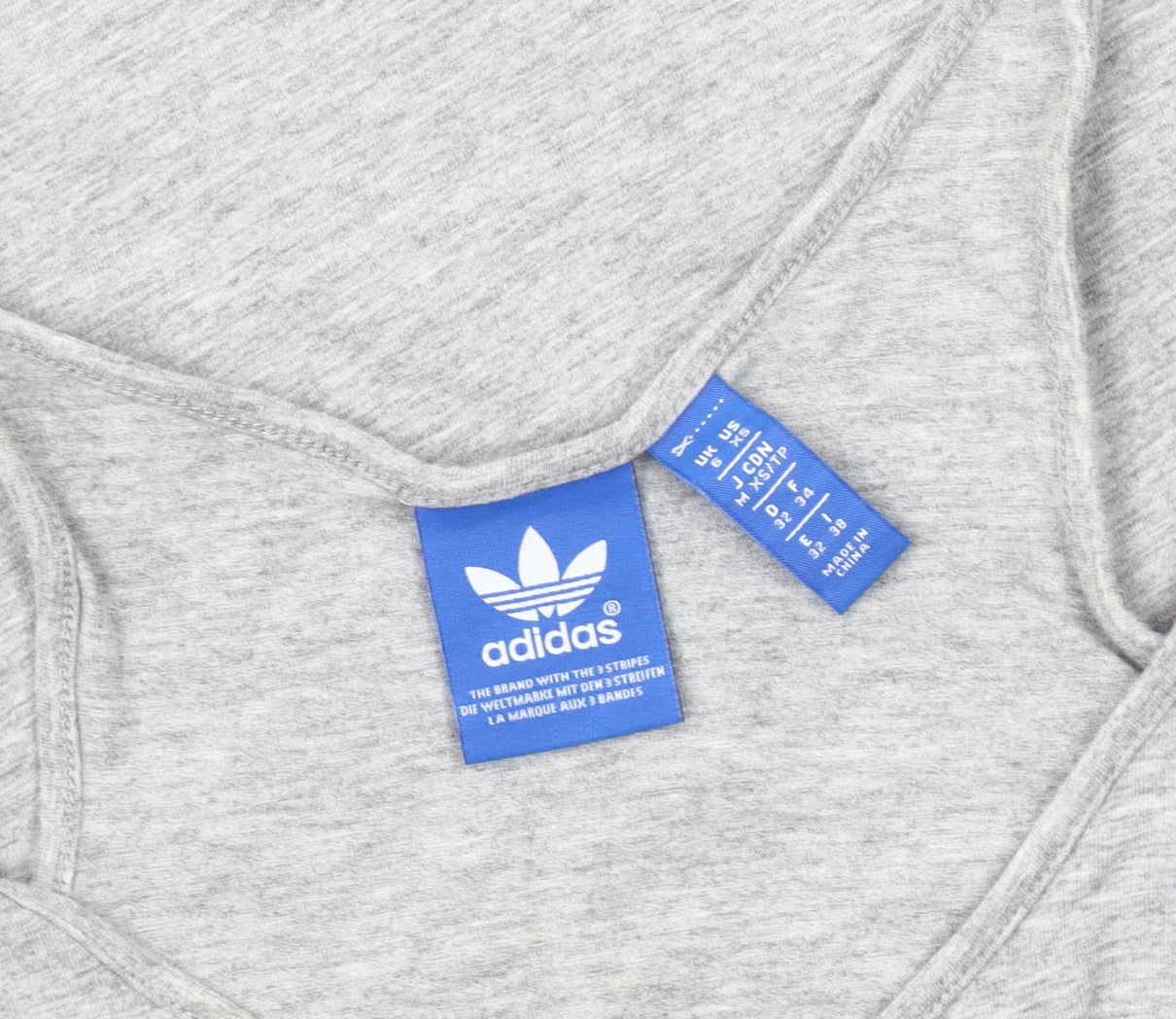 Adidas Women's Grey Tank Top, Size 8, Regular Fit