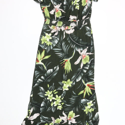 Oasis Women’s Floral Off Shoulder Midi Dress, S