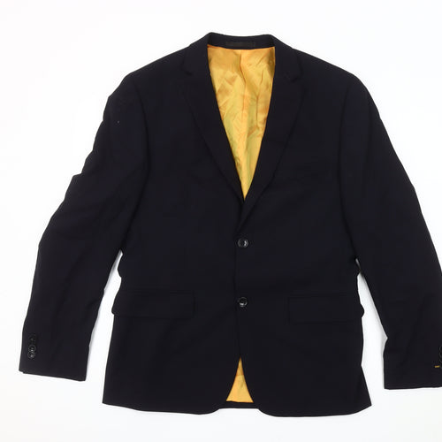 Luigi Men's Blue Blazer UK 38 Single-Breasted Jacket