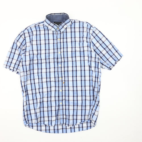 Greenwoods Men's Blue Medium Casual Check Shirt