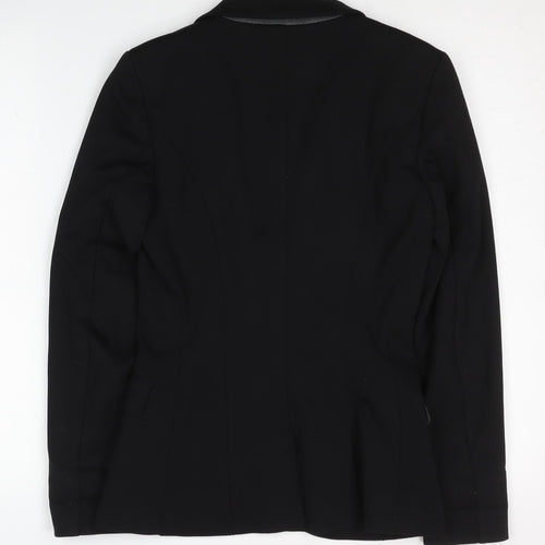 H&M Women's Black Blazer, Size 6, One-Button Single-Breasted