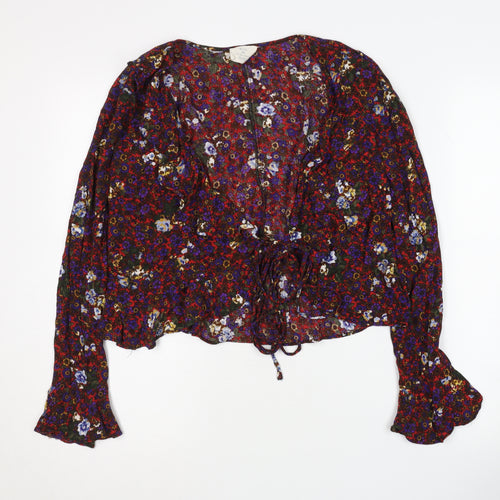 Pins and Needles Women's XS Multicoloured Floral Blouse