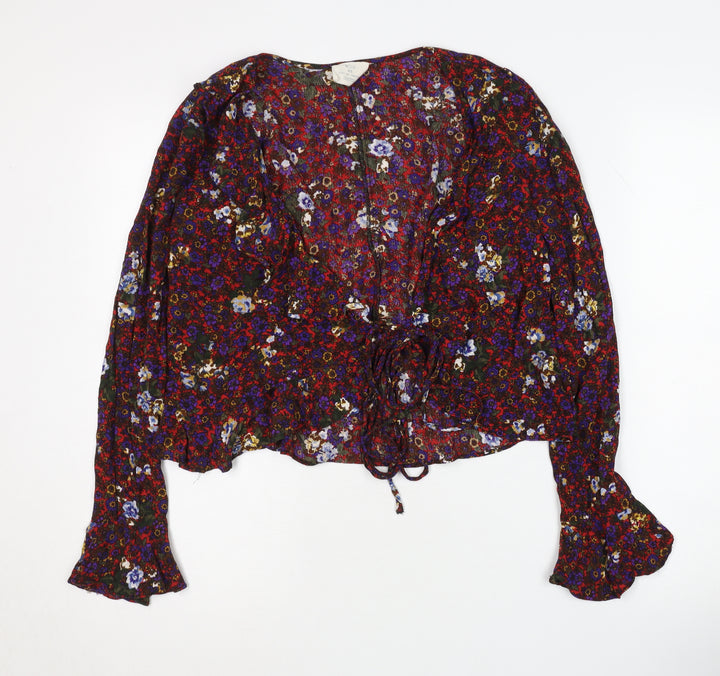 Pins and Needles Women's XS Multicoloured Floral Blouse