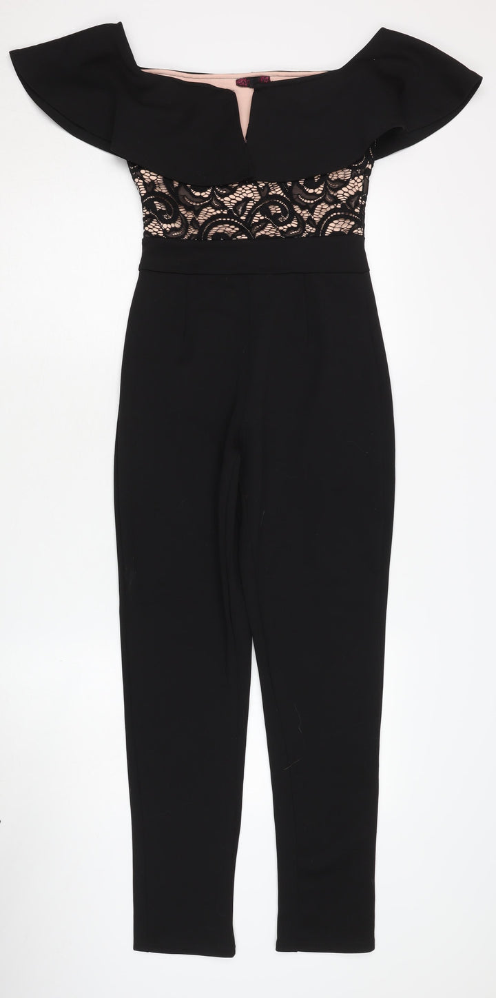 Missi London Women's Black Lace Jumpsuit Size 8