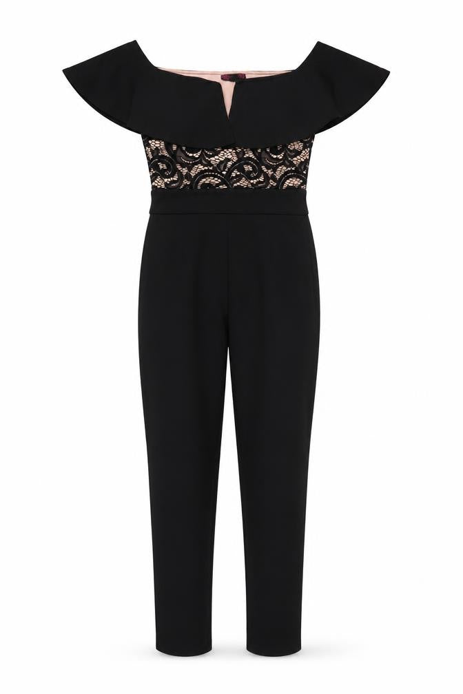 Missi London Women's Black Lace Jumpsuit Size 8
