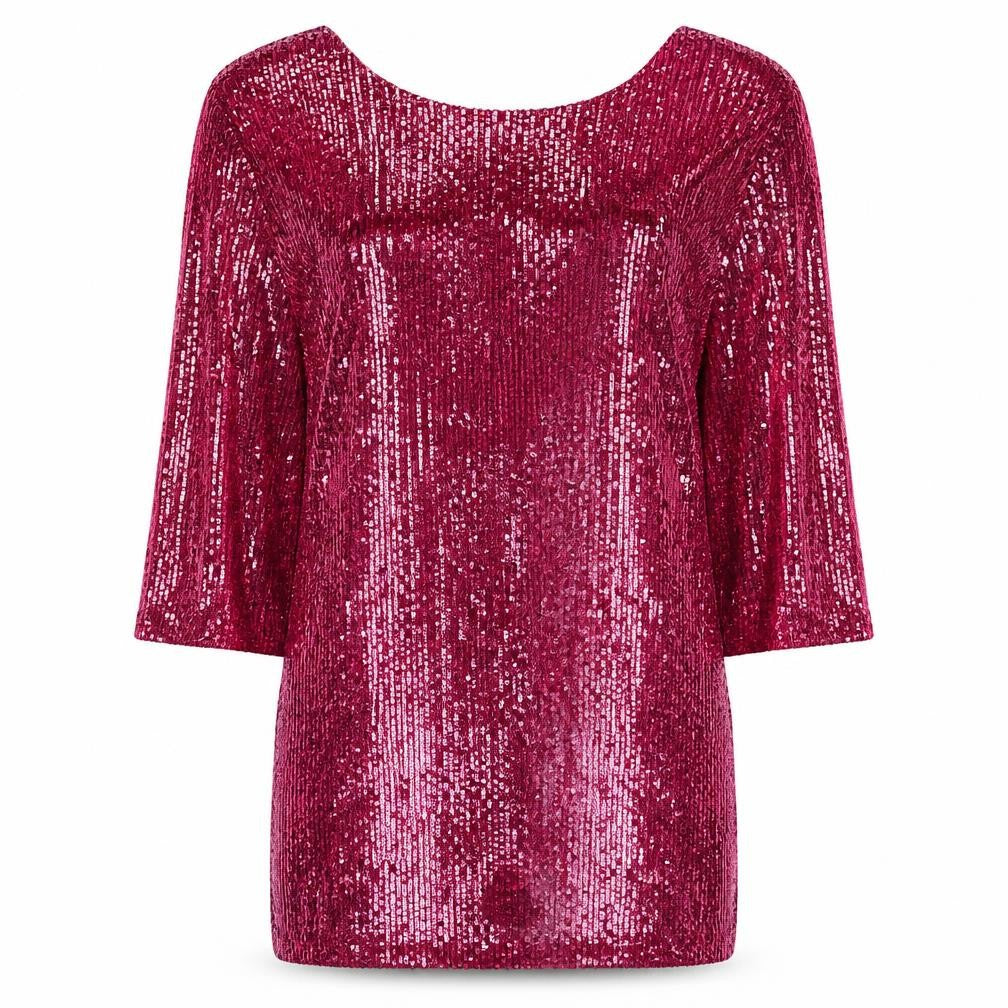 ASOS DESIGN Women's Pink Sequin V-Neck Dress Size 8 Party