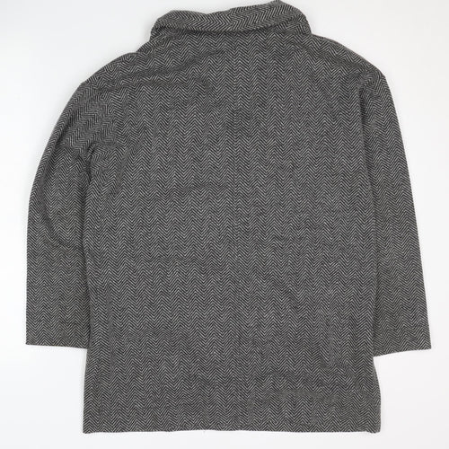Pull&Bear Women's Grey Herringbone Blazer S