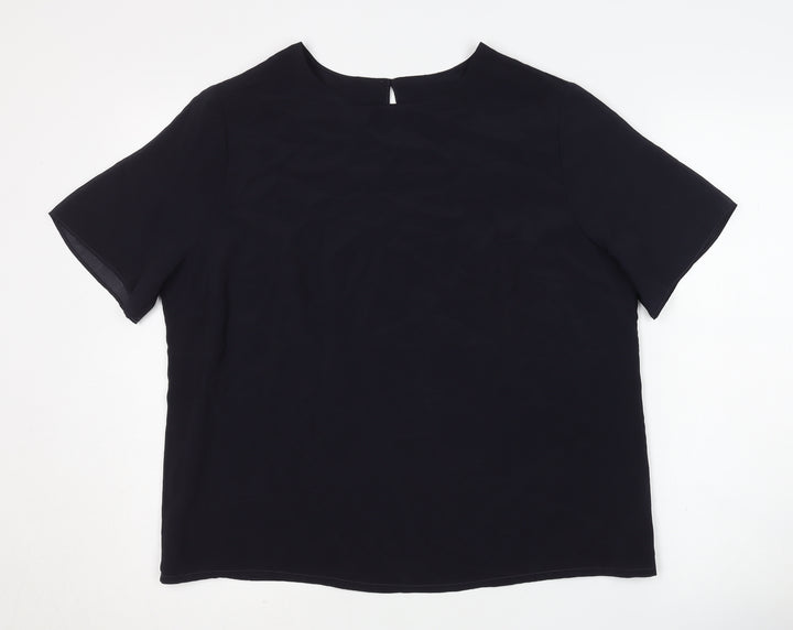 Marks and Spencer Black Women's Blouse Size 16