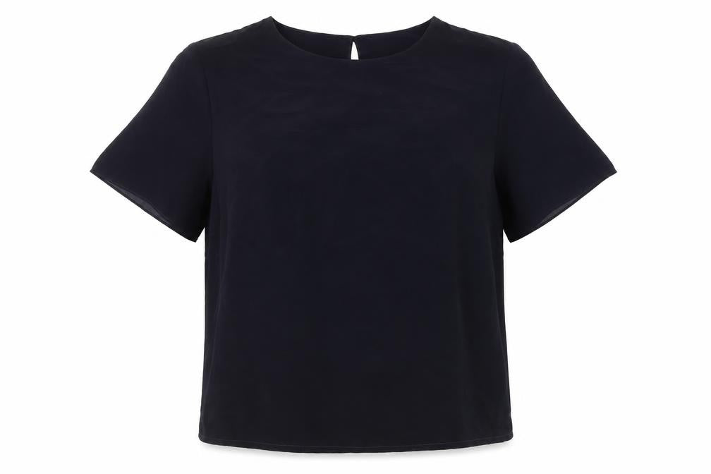 Front view of Marks & Spencer Black Women's Blouse, size 16