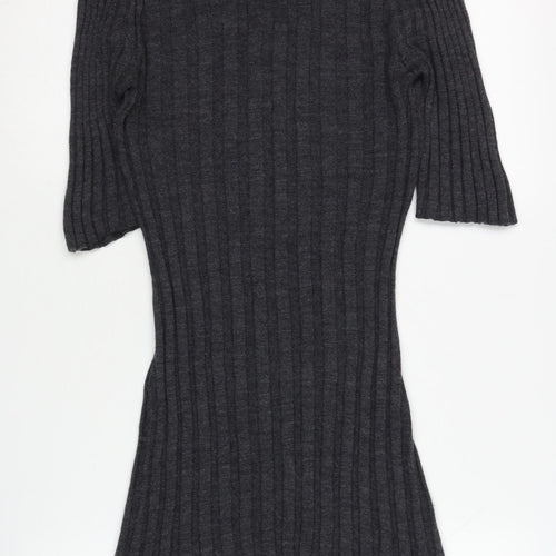 Monsoon Women's Grey Knit Dress Size M