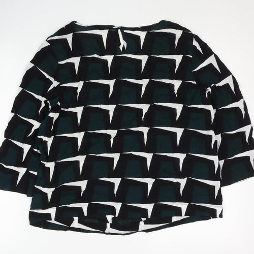 Betty & Co Women’s Black Geometric Blouse Size 10