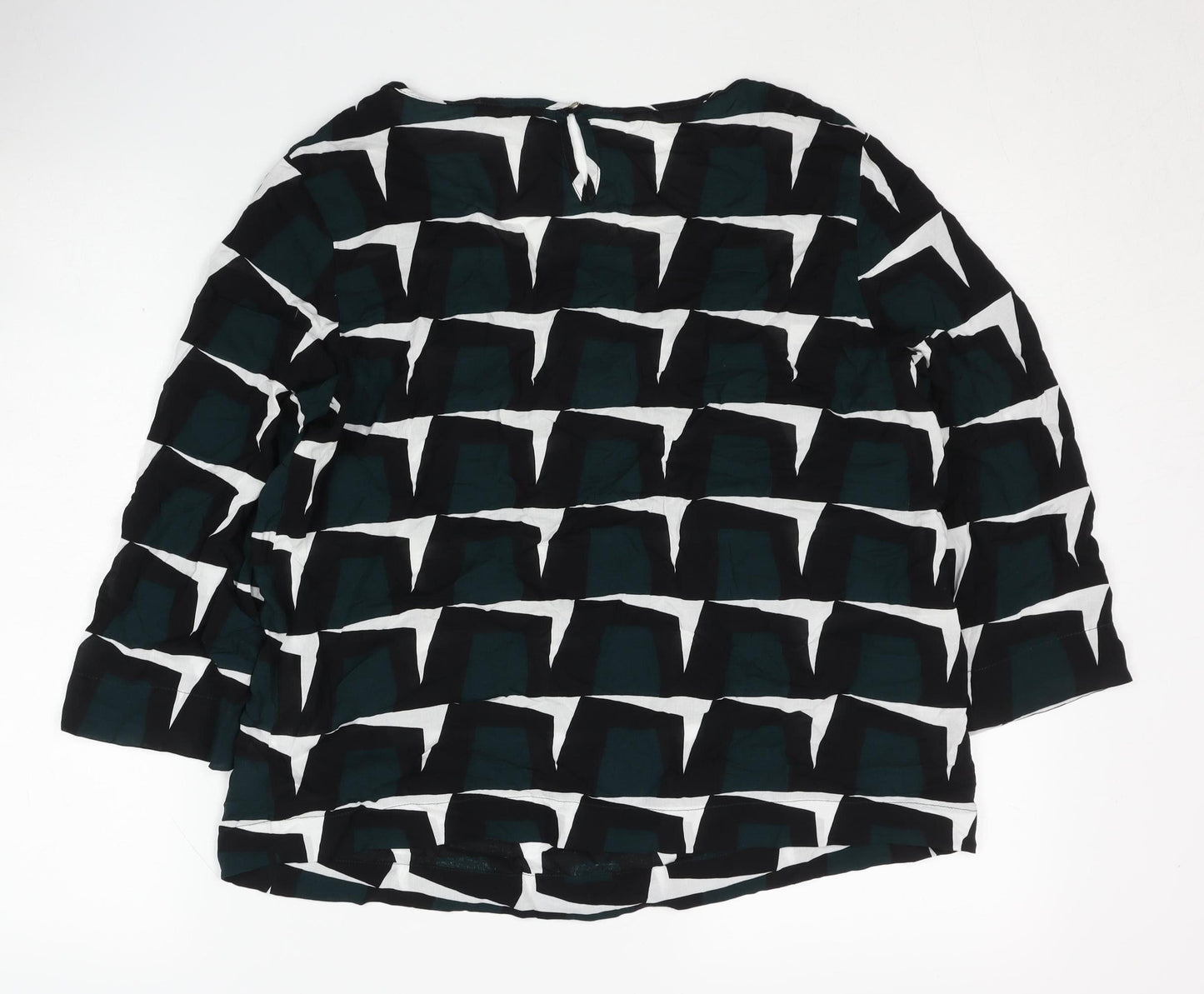 Betty & Co Women’s Black Geometric Blouse Size 10