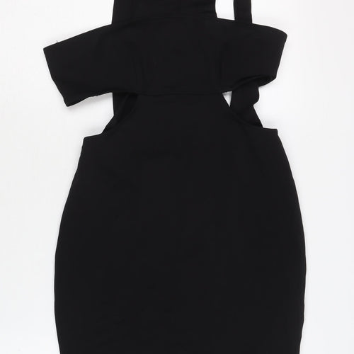Zara Women's Black Sleeveless Backless Dress M