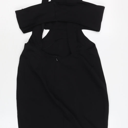 Zara Women's Black Sleeveless Backless Dress M