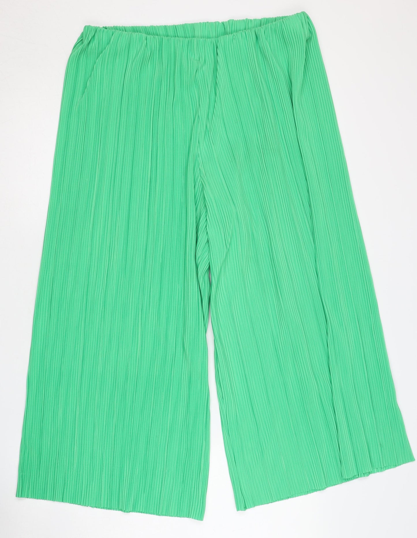 New Look Women's Green Wide-Leg Trousers, Size 14