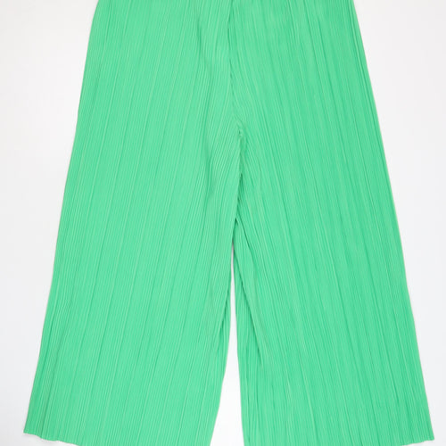 New Look Women's Green Wide-Leg Trousers, Size 14