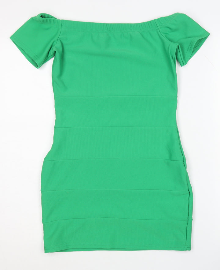 PrettyLittleThing Women’s Green Bodycon Dress Size 10