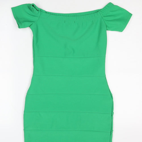 PrettyLittleThing Women’s Green Bodycon Dress Size 10