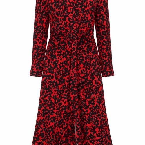 Monsoon Women's Red Animal Print Shirt Dress - S