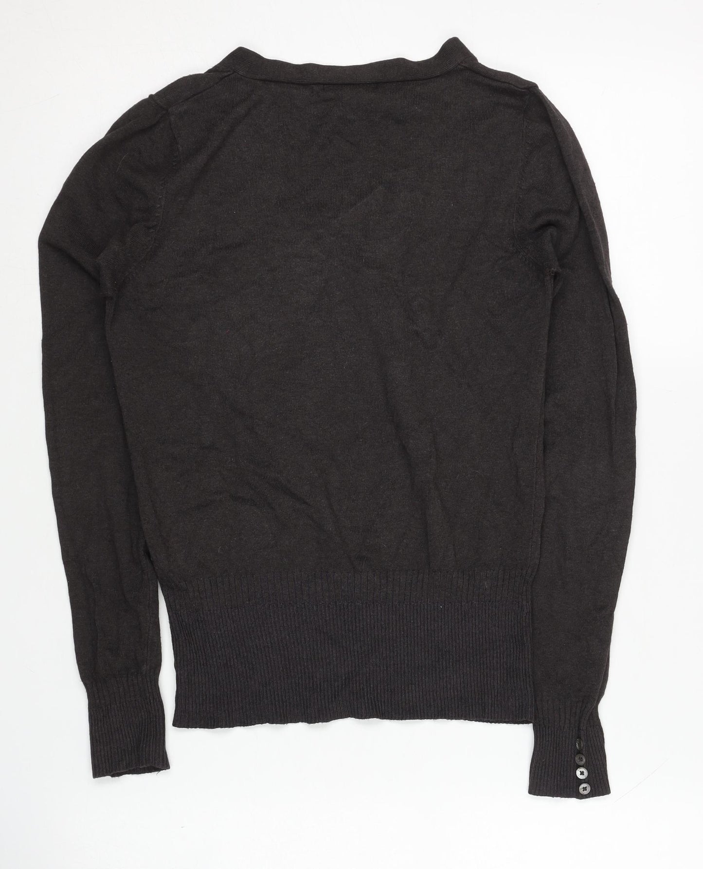 MNG Basics Women's Black V-Neck Pullover Jumper Size M